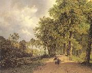 Barend Cornelis Koekkoek View of a Park France oil painting reproduction